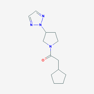 molecular formula C13H20N4O B2576361 1-(3-(2H-1,2,3-triazol-2-yl)pyrrolidin-1-yl)-2-cyclopentylethanone CAS No. 2034345-90-7