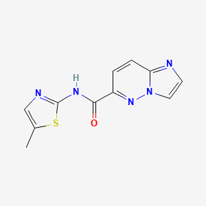 molecular formula C11H9N5OS B2576365 N-(5-methyl-1,3-thiazol-2-yl)imidazo[1,2-b]pyridazine-6-carboxamide CAS No. 2415488-13-8