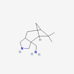 molecular formula C12H22N2 B2576373 (9,9-二甲基-4-氮杂三环[6.1.1.02,6]癸-2-基)甲胺 CAS No. 2167725-17-7