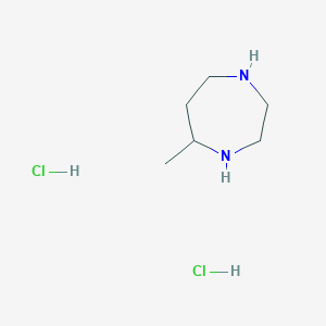 molecular formula C6H16Cl2N2 B2576375 5-Methyl-1,4-diazepane dihydrochloride CAS No. 2138042-41-6; 22777-05-5