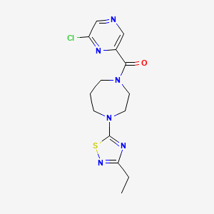 1-(6-Chloropyrazine-2-carbonyl)-4-(3-ethyl-1,2,4-thiadiazol-5-yl)-1,4-diazepane