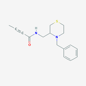 N-[(4-Benzylthiomorpholin-3-yl)methyl]but-2-ynamide