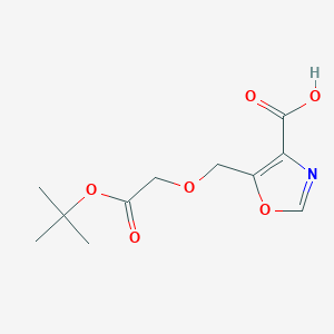 molecular formula C11H15NO6 B2576388 5-{[2-(Tert-butoxy)-2-oxoethoxy]methyl}-1,3-oxazole-4-carboxylic acid CAS No. 1909319-49-8