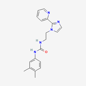 1-(3,4-dimethylphenyl)-3-(2-(2-(pyridin-2-yl)-1H-imidazol-1-yl)ethyl)urea