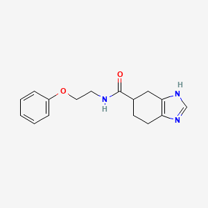 molecular formula C16H19N3O2 B2576400 N-(2-phenoxyethyl)-4,5,6,7-tetrahydro-1H-benzo[d]imidazole-5-carboxamide CAS No. 2034484-20-1