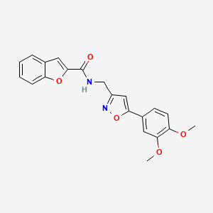 N-((5-(3,4-dimethoxyphenyl)isoxazol-3-yl)methyl)benzofuran-2-carboxamide