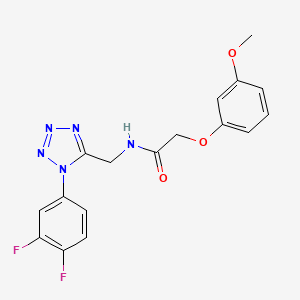 N-((1-(3,4-difluorophenyl)-1H-tetrazol-5-yl)methyl)-2-(3-methoxyphenoxy)acetamide