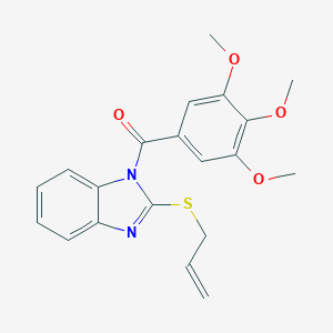 molecular formula C20H20N2O4S B257641 [2-(prop-2-en-1-ylsulfanyl)-1H-benzimidazol-1-yl](3,4,5-trimethoxyphenyl)methanone 