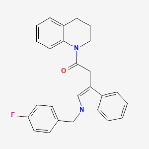 molecular formula C26H23FN2O B2576416 1-(3,4-dihydroquinolin-1(2H)-yl)-2-(1-(4-fluorobenzyl)-1H-indol-3-yl)ethanone CAS No. 921921-23-5