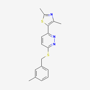 2,4-Dimethyl-5-(6-((3-methylbenzyl)thio)pyridazin-3-yl)thiazole