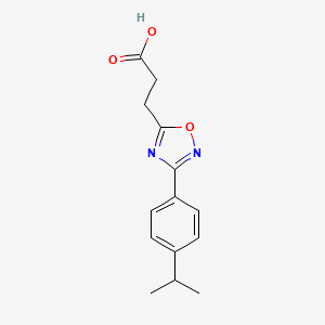 3-{3-[4-(Propan-2-yl)phenyl]-1,2,4-oxadiazol-5-yl}propanoic acid