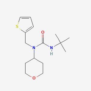 3-(tert-butyl)-1-(tetrahydro-2H-pyran-4-yl)-1-(thiophen-2-ylmethyl)urea