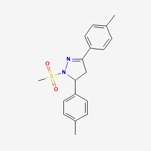 3,5-Bis(4-methylphenyl)-2-methylsulfonyl-3,4-dihydropyrazole