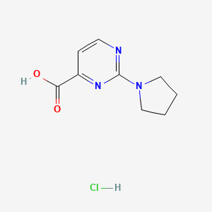 2-Pyrrolidin-1-ylpyrimidine-4-carboxylic acid;hydrochloride