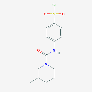 4-[(3-methylpiperidine-1-carbonyl)amino]benzenesulfonyl Chloride