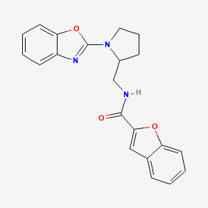 N-((1-(benzo[d]oxazol-2-yl)pyrrolidin-2-yl)methyl)benzofuran-2-carboxamide