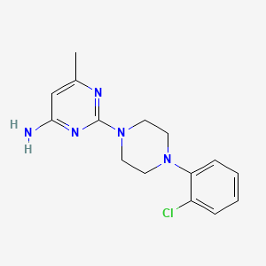 molecular formula C15H18ClN5 B2576497 2-(4-(2-Chlorophenyl)piperazin-1-yl)-6-methylpyrimidin-4-amine CAS No. 1396877-17-0