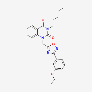 1-((3-(3-ethoxyphenyl)-1,2,4-oxadiazol-5-yl)methyl)-3-pentylquinazoline-2,4(1H,3H)-dione