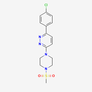 3-(4-Chlorophenyl)-6-(4-(methylsulfonyl)piperazin-1-yl)pyridazine