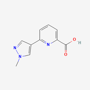 molecular formula C10H9N3O2 B2576544 6-(1-Methylpyrazol-4-YL)pyridine-2-carboxylic acid CAS No. 1799836-88-6