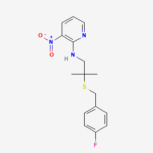 N-{2-[(4-fluorobenzyl)sulfanyl]-2-methylpropyl}-3-nitro-2-pyridinamine