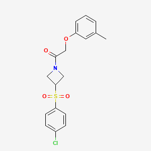 1-(3-((4-Chlorophenyl)sulfonyl)azetidin-1-yl)-2-(m-tolyloxy)ethanone