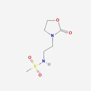 molecular formula C6H12N2O4S B2576548 N-[2-(2-氧代-1,3-噁唑烷-3-基)乙基]甲磺酰胺 CAS No. 1789083-21-1