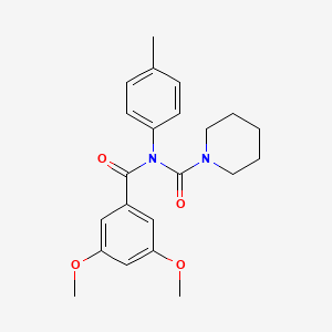 molecular formula C22H26N2O4 B2576549 N-(3,5-dimethoxybenzoyl)-N-(p-tolyl)piperidine-1-carboxamide CAS No. 899992-57-5