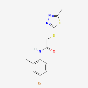 molecular formula C12H12BrN3OS2 B2576577 N-(4-bromo-2-methylphenyl)-2-[(5-methyl-1,3,4-thiadiazol-2-yl)sulfanyl]acetamide CAS No. 329779-22-8