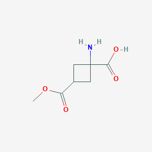 molecular formula C7H11NO4 B2576581 1-Amino-3-methoxycarbonylcyclobutane-1-carboxylic acid CAS No. 2248209-88-1