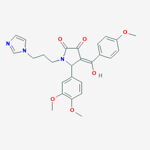 5-(3,4-dimethoxyphenyl)-3-hydroxy-1-[3-(1H-imidazol-1-yl)propyl]-4-[(4-methoxyphenyl)carbonyl]-1,5-dihydro-2H-pyrrol-2-one