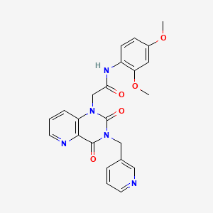 molecular formula C23H21N5O5 B2576598 N-(2,4-dimethoxyphenyl)-2-(2,4-dioxo-3-(pyridin-3-ylmethyl)-3,4-dihydropyrido[3,2-d]pyrimidin-1(2H)-yl)acetamide CAS No. 941901-92-4