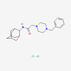 molecular formula C23H34ClN3O B2576600 N-((1r,3r,5r,7r)-adamantan-2-yl)-2-(4-benzylpiperazin-1-yl)acetamide hydrochloride CAS No. 1216958-82-5