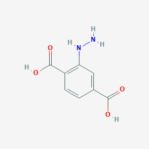 molecular formula C8H8N2O4 B2576608 2-肼基对苯二甲酸 CAS No. 89977-10-6