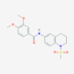 3,4-dimethoxy-N-(1-methylsulfonyl-3,4-dihydro-2H-quinolin-6-yl)benzamide