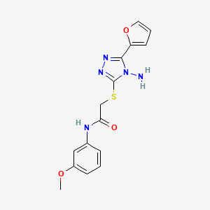 2-((4-amino-5-(furan-2-yl)-4H-1,2,4-triazol-3-yl)thio)-N-(3-methoxyphenyl)acetamide
