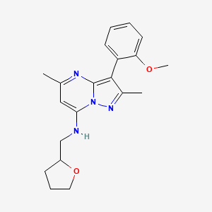 3-(2-methoxyphenyl)-2,5-dimethyl-N-(tetrahydrofuran-2-ylmethyl)pyrazolo[1,5-a]pyrimidin-7-amine