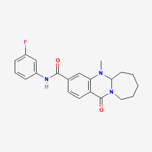 N-(3-fluorophenyl)-5-methyl-12-oxo-5,5a,6,7,8,9,10,12-octahydroazepino[2,1-b]quinazoline-3-carboxamide