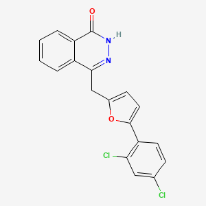 molecular formula C19H12Cl2N2O2 B2576642 4-{[5-(2,4-二氯苯基)-2-呋喃基]甲基}-1(2H)-酞嗪酮 CAS No. 338756-74-4
