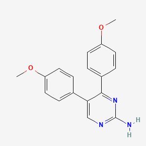 molecular formula C18H17N3O2 B2576655 4,5-Bis(4-methoxyphenyl)pyrimidin-2-amine CAS No. 66521-88-8