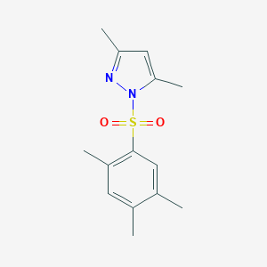 molecular formula C14H18N2O2S B257667 3,5-dimethyl-1-[(2,4,5-trimethylphenyl)sulfonyl]-1H-pyrazole 