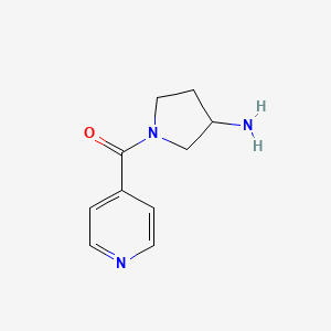 molecular formula C10H13N3O B2576678 1-(Pyridine-4-carbonyl)pyrrolidin-3-amine CAS No. 1249701-45-8
