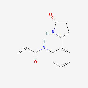 molecular formula C13H14N2O2 B2576684 N-[2-(5-Oxopyrrolidin-2-yl)phenyl]prop-2-enamide CAS No. 2191062-30-1