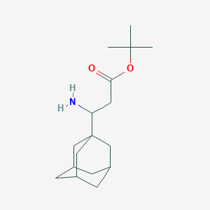 molecular formula C17H29NO2 B2576692 Tert-butyl 3-(1-adamantyl)-3-aminopropanoate CAS No. 2287271-22-9