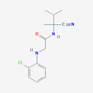molecular formula C14H18ClN3O B2576708 2-(2-chloroanilino)-N-(2-cyano-3-methylbutan-2-yl)acetamide CAS No. 1097490-74-8