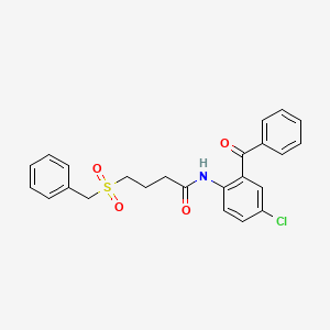 molecular formula C24H22ClNO4S B2576723 N-(2-苯甲酰基-4-氯苯基)-4-(苄基磺酰基)丁酰胺 CAS No. 923498-17-3