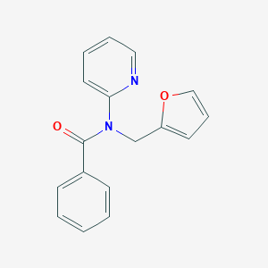 molecular formula C17H14N2O2 B257675 N-(2-furylmethyl)-N-(2-pyridinyl)benzamide 