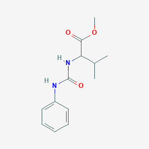 molecular formula C13H18N2O3 B257677 Methyl 3-methyl-2-(3-phenylureido)butanoate 