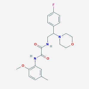 molecular formula C22H26FN3O4 B2576777 N1-(2-(4-氟苯基)-2-吗啉乙基)-N2-(2-甲氧基-5-甲基苯基)草酰胺 CAS No. 942012-55-7