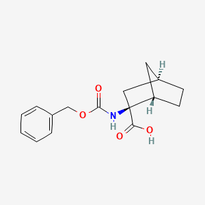 molecular formula C16H19NO4 B2576778 (1S,2S,4R)-2-(Phenylmethoxycarbonylamino)bicyclo[2.2.1]heptane-2-carboxylic acid CAS No. 1993318-55-0